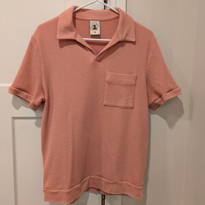 Dandy Del Mar Pink Waffle Polo
